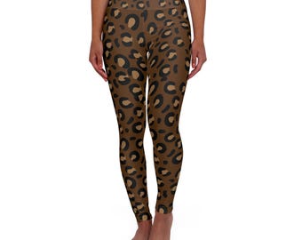 Leopard Print High Waisted Yoga Leggings | Animal Pattern Leggings