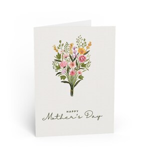 Bloemen Moederdagwenskaarten, oprechte opmerkingen voor moeder, handgemaakte kaarten, lentefeesten, uniek cadeau-idee, elegante kaartenset