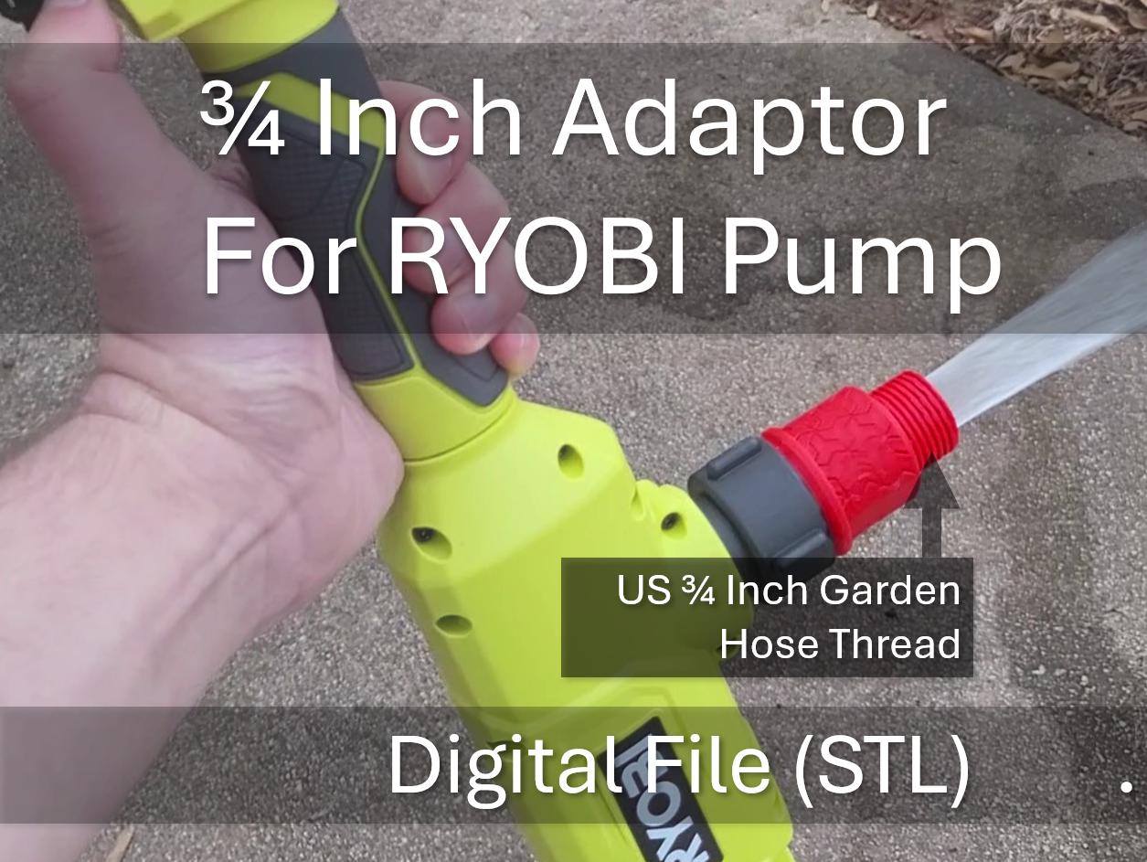 3/4 Inch Garden Hose Adaptor for RYOBI Pole Pump 544135004 - Etsy