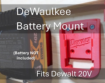 DeWaulkee Battery Mount [2-Pack DeWalt Battery Holder]