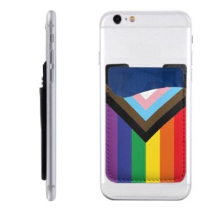 Portatarjetas para teléfono con la bandera del orgullo