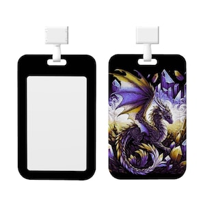 Subtle Pride ID Badge Holder with Lanyard (Vertical)-ENBY