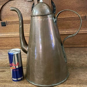 Very LARGE Antique handmade copper Coffee/tea/water pot