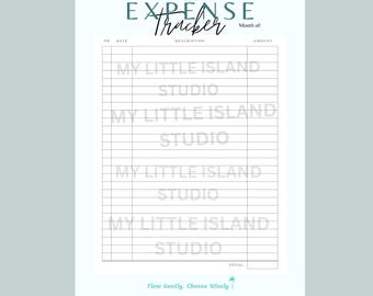 Pisces Zodiac Expense Tracker Printable Digital Download