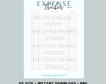 Leo Zodiac A5 Expense Tracker Printable Digital Download