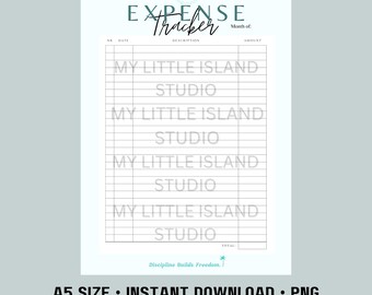 Capricorn Expense Tracker A5 Printable Digital Download