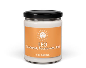 Leo Zodiac Astrology Soy Candle
