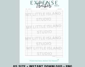 Cancer Zodiac Expense Tracker: Minimalist A5 Planner Insert (PDF Download