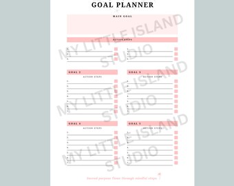 Virgo Zodiac Goal Planner Insert