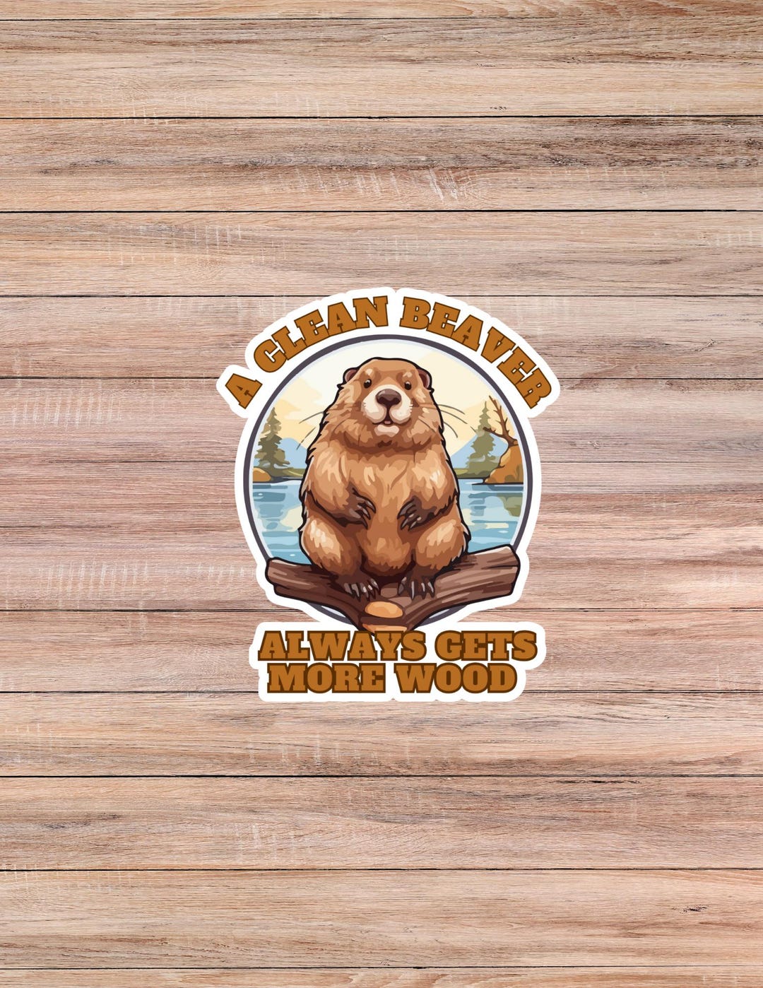 Funny More Wood Beaver Sticker - Etsy