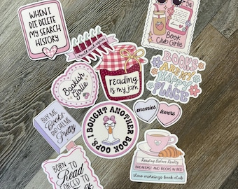 Book Lover Sticker Bundle – Cute Bookish Vinyl Stickers