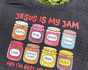 Jesus Is My Jam Muslin Baby Bib