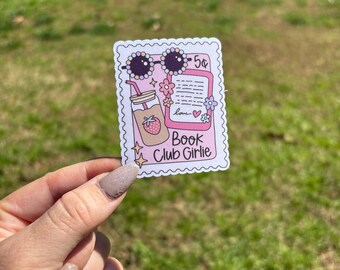 Book Club Girlie Sticker