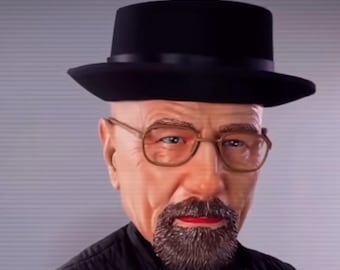Cabezon WALTER WHITE by Ec Props! Popular Handmade Head Props of Famous Artists & Characters! CABEZONES