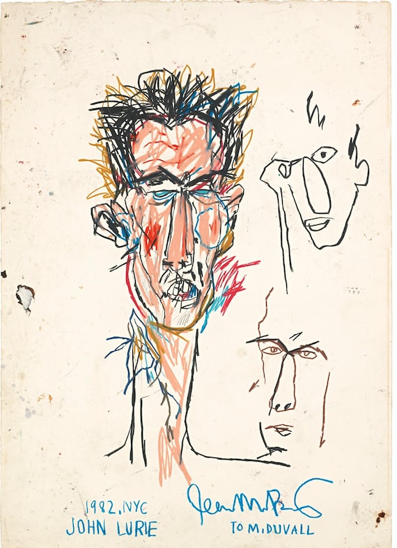 John Lurie 1980s New York Art Style Portrait | Modern Wall Decor