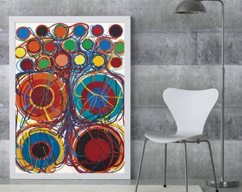 Impresión giclée de Atsuko Tanaka sobre expresionismo abstracto, 1963