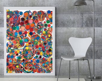 Atsuko Tanaka Avant-Garde Giclée Print, Vintage Masterpiece Artwork