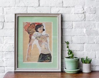 Egon Schiele Body Painting Print, Expressionism Vintage Artwork