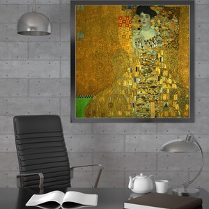 Gustav Klimt Adele Bloch-Bauer I Grabado, Arte expresionista vintage, Arte mural famoso