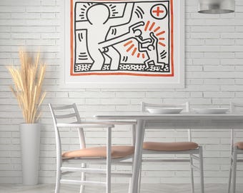 Keith Haring Lithographs, Expressionism Vintage Artwork (Digital Prints)
