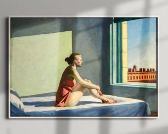 Morning Sun bei Edward Hopper, Minimalistisches Modernes Kunstwerk