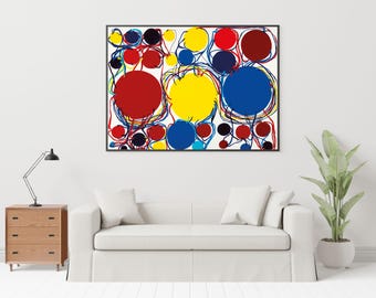 Impresión de Atsuko Tanaka: Expresionismo japonés, obra de arte vintage