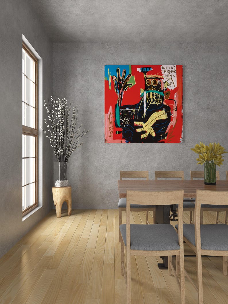 Jean-Michel Basquiat „Untiteld (Ernok)“ Giclée-Druck, Expressionismus, Studio Dekor für Wohnheime Bild 1