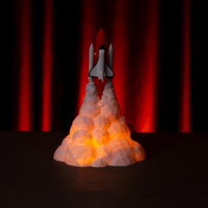 3D Printed Space Shuttle Takeoff Lamp: RGB LED Rocket Light