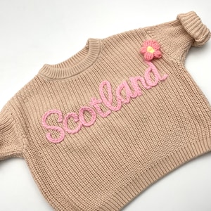 Custom Embroidered Baby Name Sweater, Baby Name Sweater, Unique Baby Sweater, Embroidered Sweater, Personalised baby Jumper, Baby Gifts