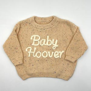 Custom Embroidered Baby Name Sweater, Baby Name Sweater, Unique Baby Sweater, Embroidered Sweater, Personalised baby Jumper, Baby Gifts