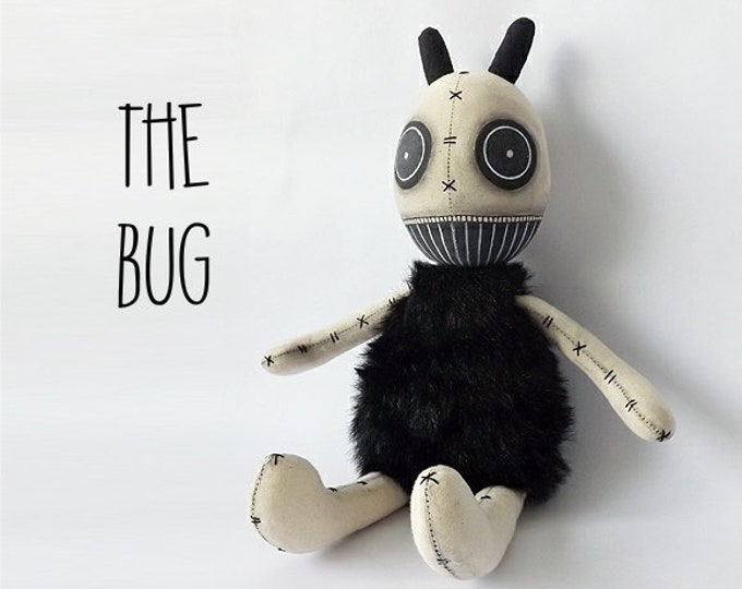 Goth Doll Creepy Monster Bug Stuffed Art Doll Soft Toy - Etsy