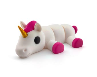 Unicornio articulado impreso en 3D