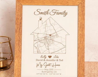Where We Met Map, Custom Map, First Date Memory Map, Where It Began, Heart Map, Our Story, Personalised Home Print, Home Coordinates Image