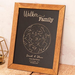 Carta de estrelas presente de aniversário, mapa personalizado, estrelas no casamento, impressão do céu noturno, céu noturno personalizado, uma estrela nasceu, nosso primeiro beijo personalizado
