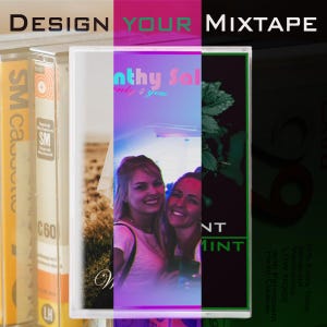 May include: A vintage cassette tape with a pink, purple, and blue design. The tape has a photo of two women on the front and the text "Kathy Sal only 4 you". The text "NT MINT" is on the right side of the tape.