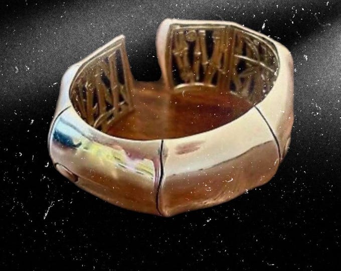 Vintage Discontinued JOHN HARDY Sterling Silver Wide Bamboo 126.4 Gram Kick Cuff Bracelet