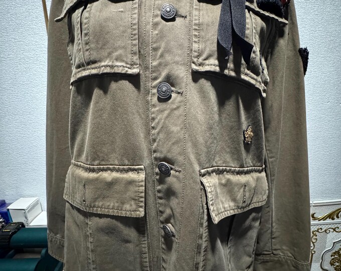 Cinq À Sept Womens Fashion Canyon Beaded Jewel Embellished Military Jacket XS