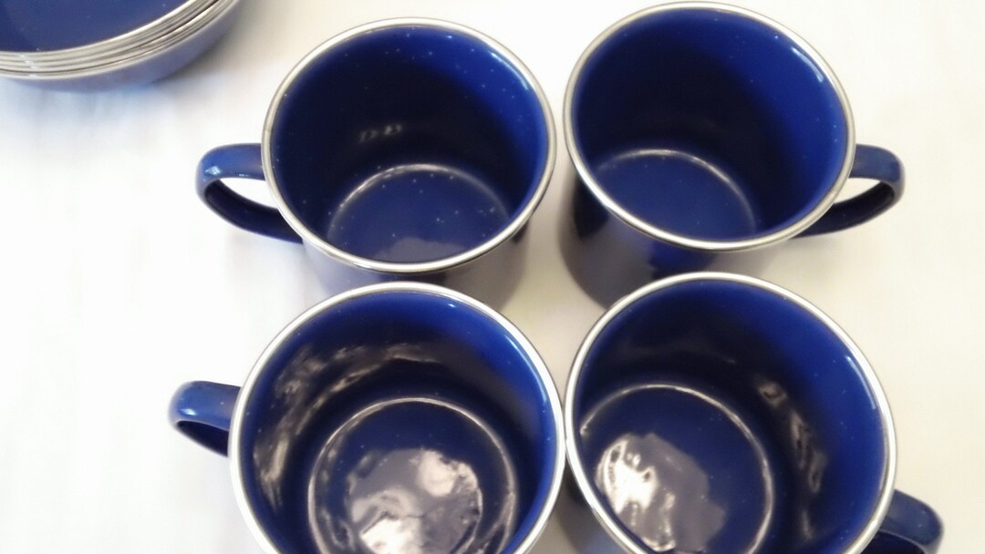 Camping Cups, Enamelware, Metal Campware, Speckled Enamelware - Etsy