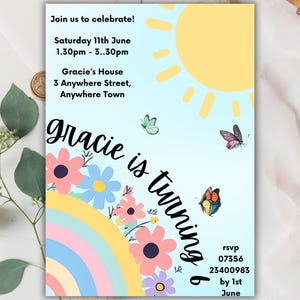 Editable Birthday Invitation Template, Printable Birthday Party Invitations, Digital Kids Party Invite Boys & Girls Birthday Card Evite