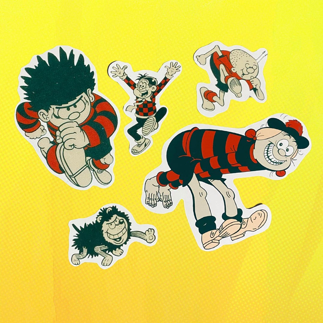 Retro Beano Comic Sticker Pack - Dennis the Menace, Minnie the Minx ...