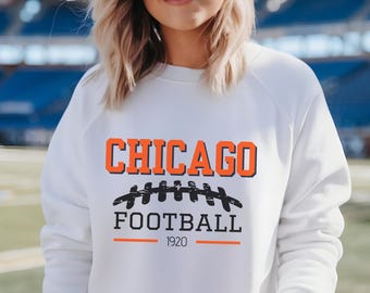 Chicago Football Crewneck | Game Day 1920 Football Graphic Sweatshirt