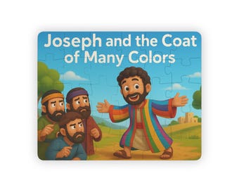 Casse-tête Histoire biblique pour enfants, Joseph et la robe multicolore pour enfants à partir de 4 ans | Plaisir éducatif