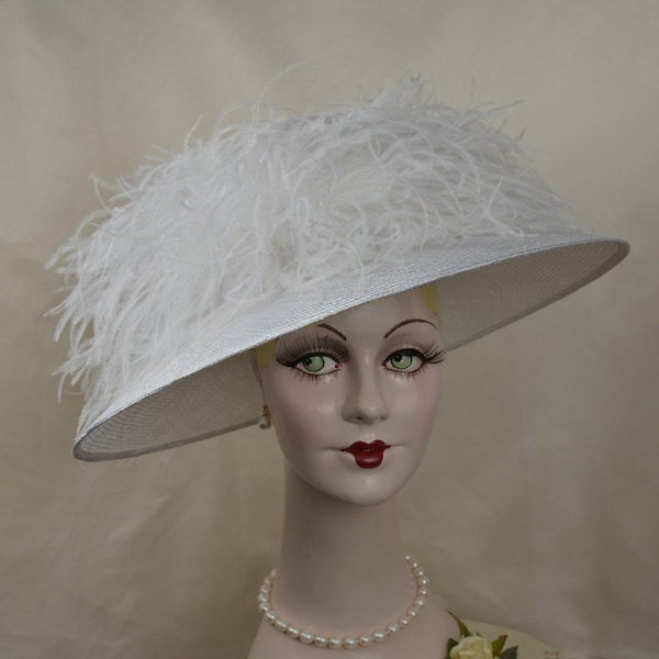White Derby Hat Etsy