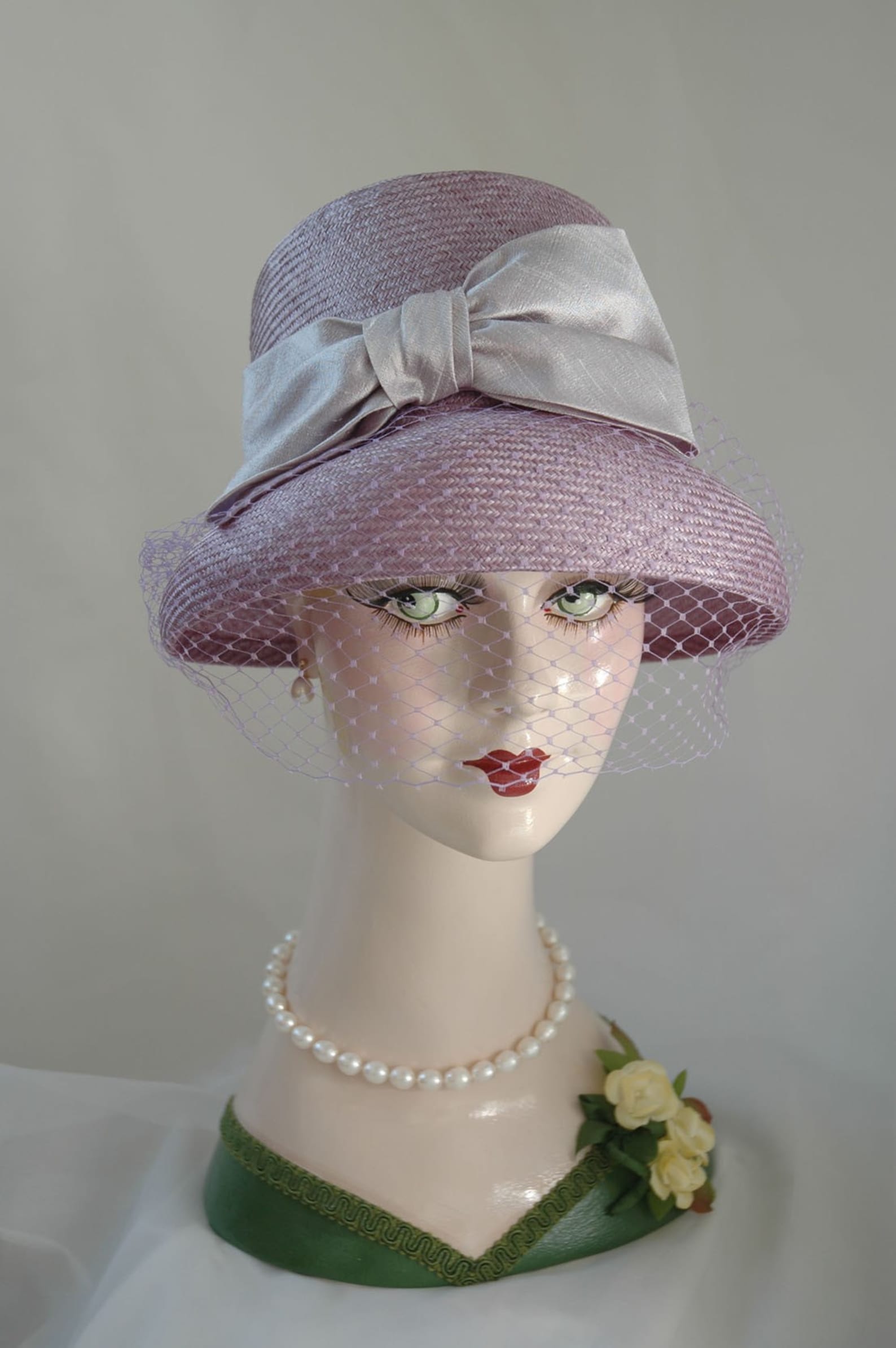 Lavender Straw Hat, Ladies Tea Hat, Elegant Hat Etsy