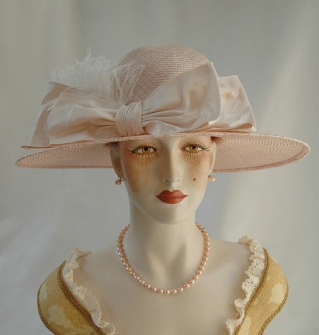 Ladies Pink Straw Hat 1920s Hat - Etsy