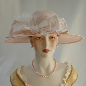 Damen Strohhut Pink, 1920er Jahre Hut