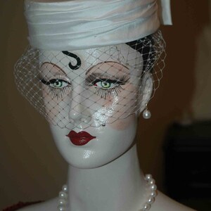 Silk Bridal Pillbox Hat, Wedding Hat