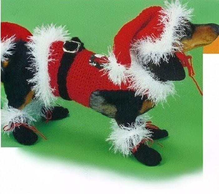 Santa Suit Dog Outfit Crochet Pattern