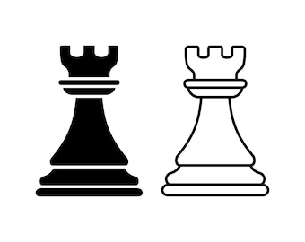 Rook Chess Piece SVG, Chess Vector PNG, Gift T-shirt Design