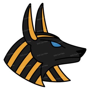 Anubis Head SVG, Ancient Egypt Files For Cricut, Tattoo Cross PNG Clipart